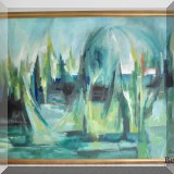 A01. Signed Leon Golub abstract oil painting on canvas. Canvas: 24”h x 36”w